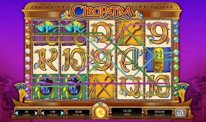 Cleopatra Slots – Sphinx Scatter triggering bonus feature